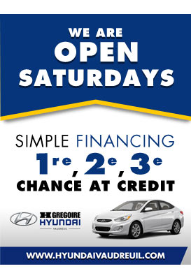 HGrégoire Hyundai Vaudreuil - Open on Saturdays